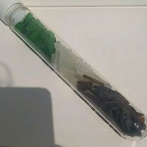 Glass Tube of Sea Glass